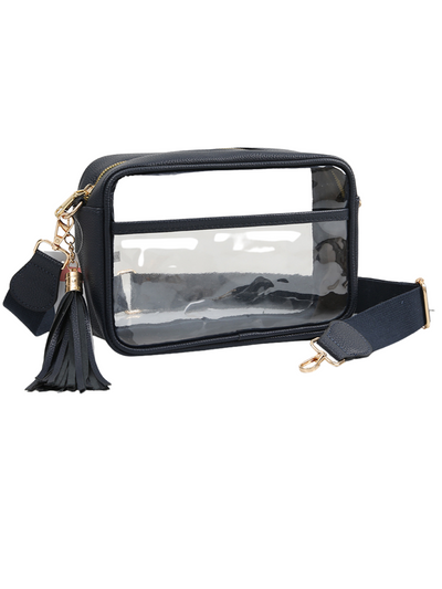 Clear Stadium Tassel Crossbody navy