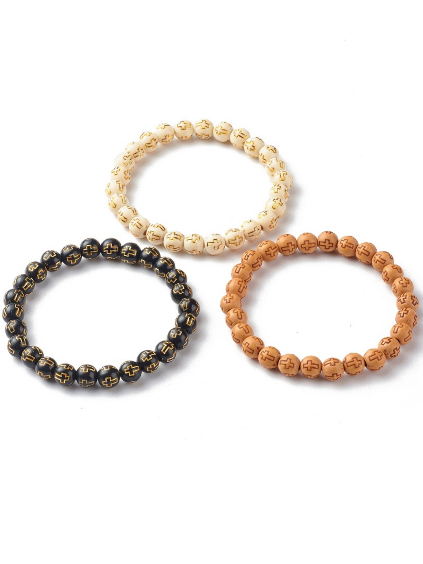 Cross Stretch Bracelets (Set of 3)