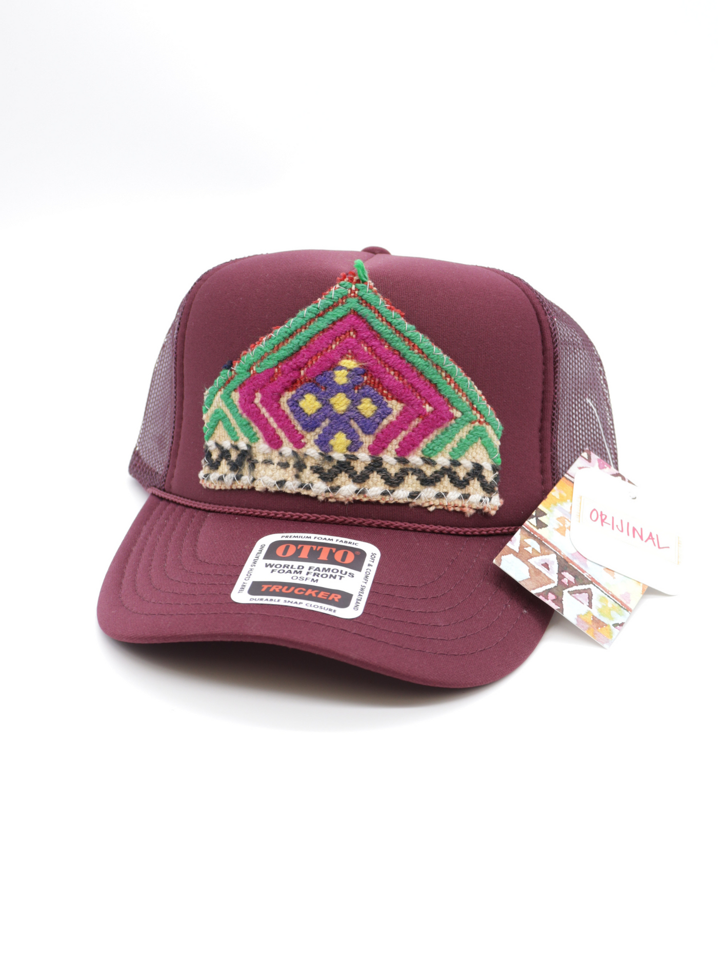 Orijinal Patchwork Trucker Hat - Merlot