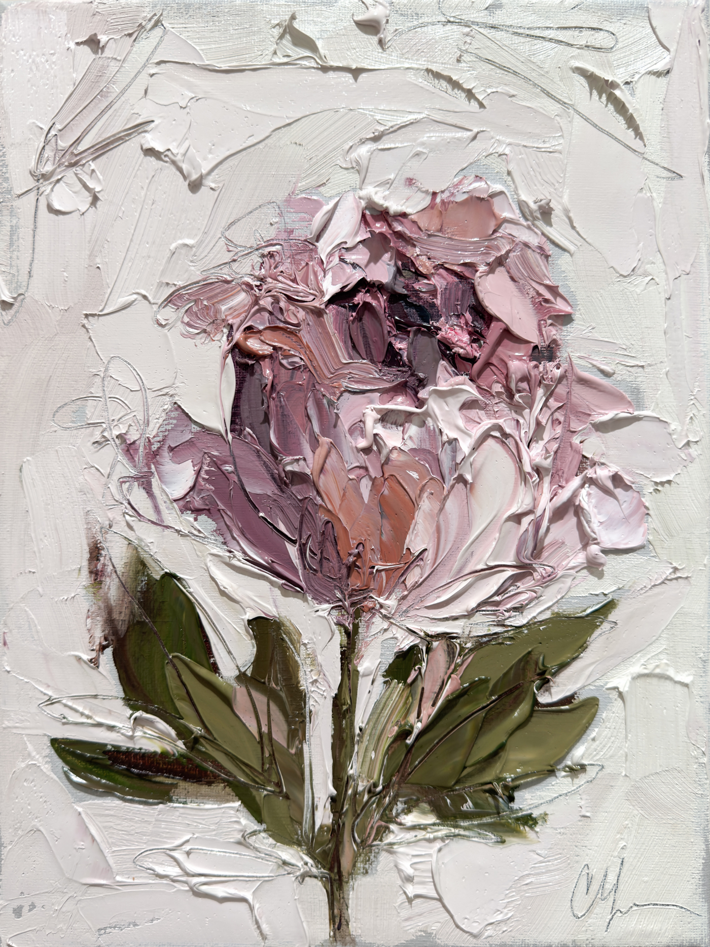 Pink Peony IX | 18" h x 15" w | Framed