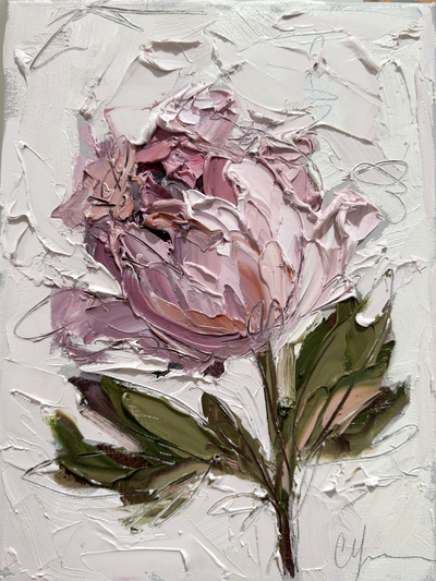 Pink Peony VIII | 18" h x 15" w | Framed