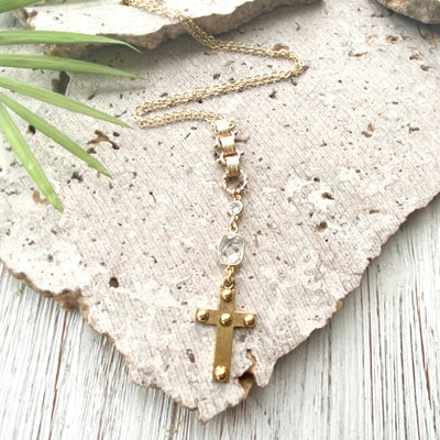 VB&CO Designs Handmade Jewelry Cross - Silver/Gold