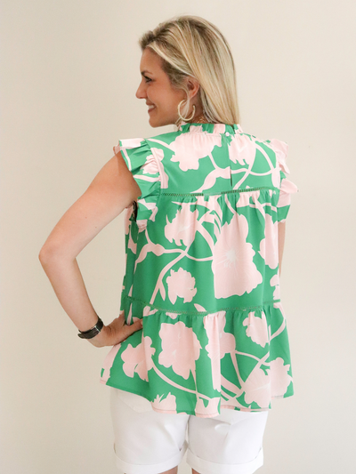 Blush Garden Tiered Top back view.