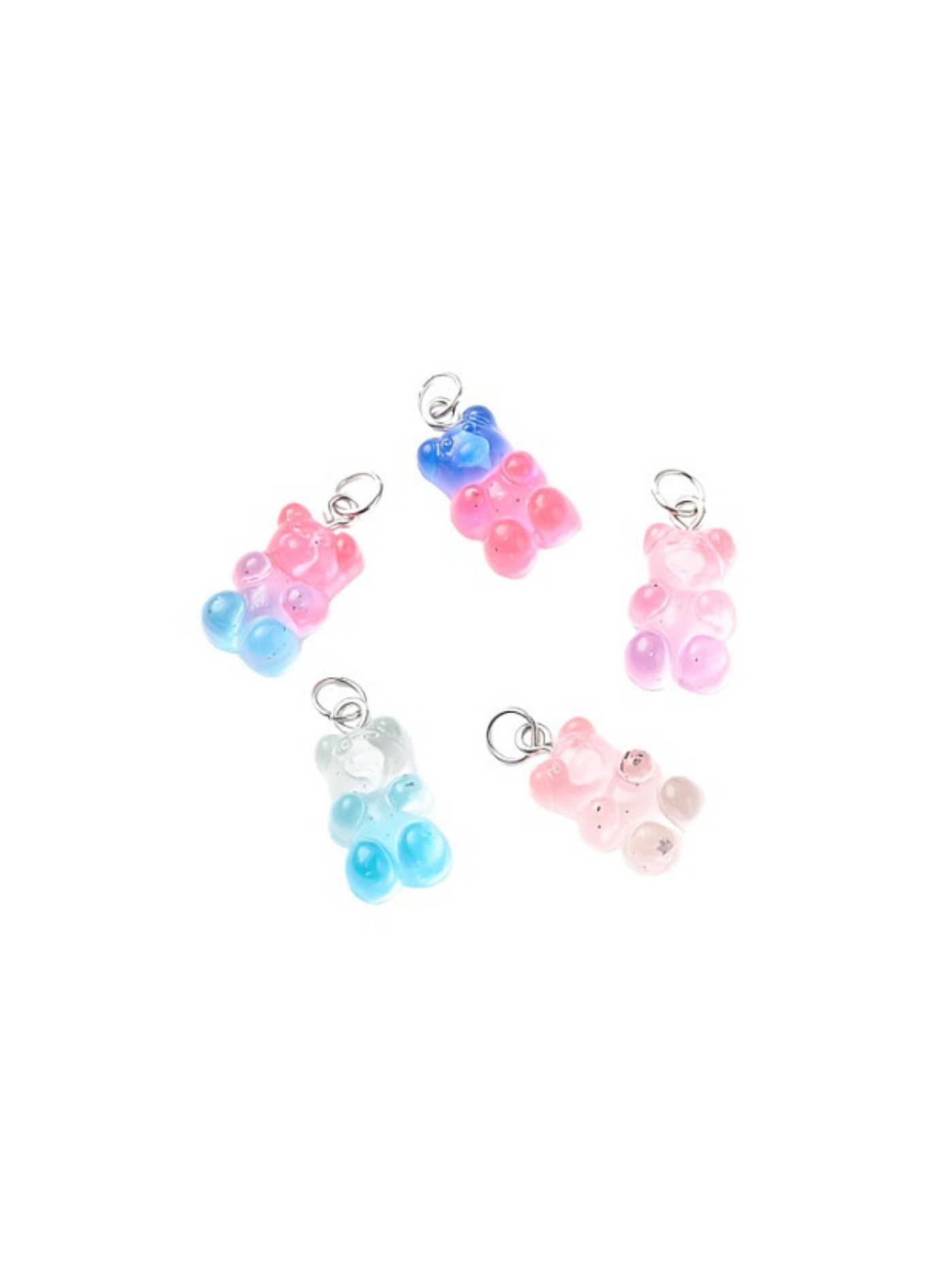 SIlver gummy bear charm