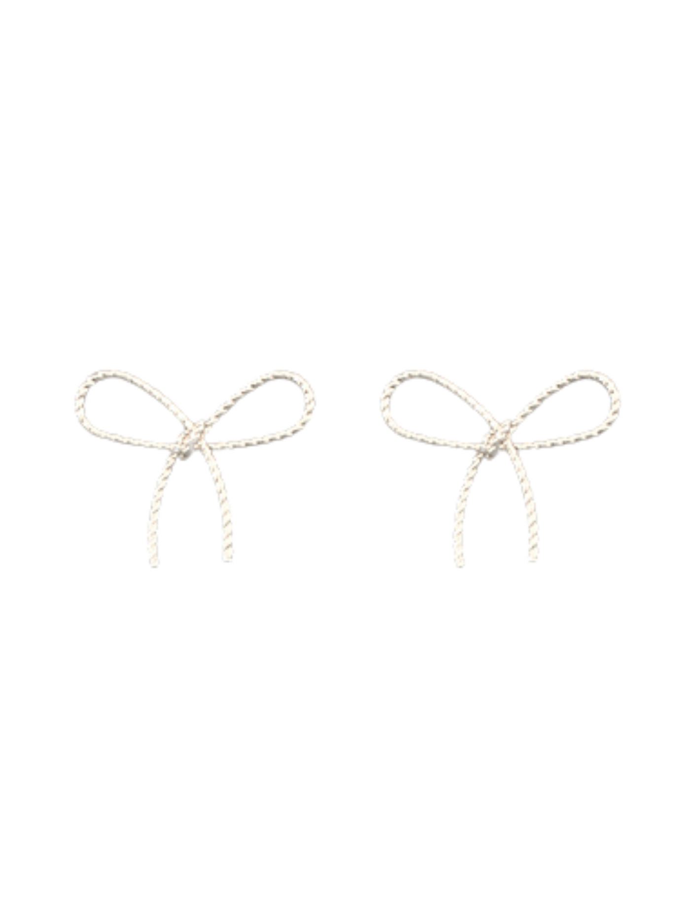 Wire Bow Earrings Silver