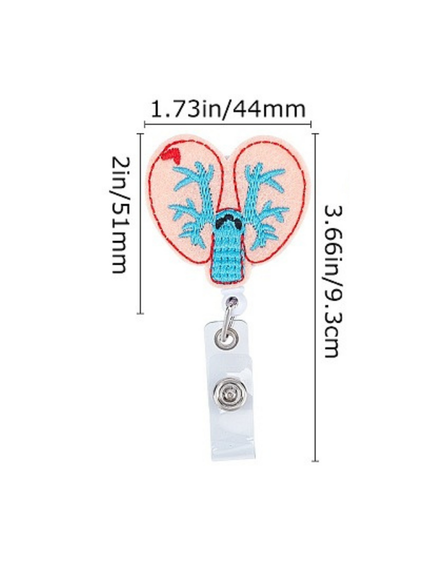 Lungs Retractable Badge Reel