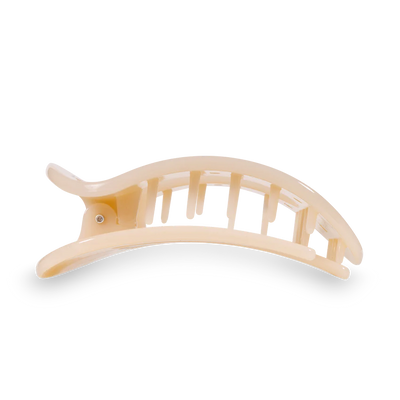 Teleties Flat Round Large Hair Clip - Almond Beige