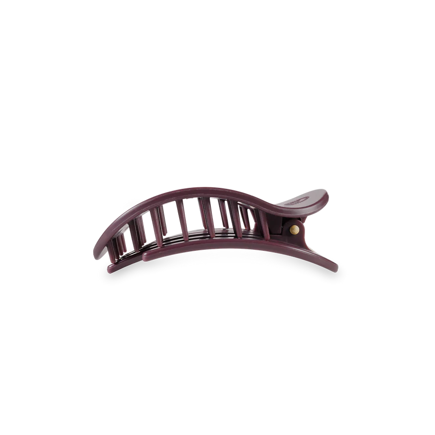 Teleties Flat Round Small Hair Clip - Burgundy Bliss