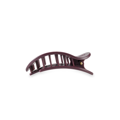 Teleties Flat Round Small Hair Clip - Burgundy Bliss