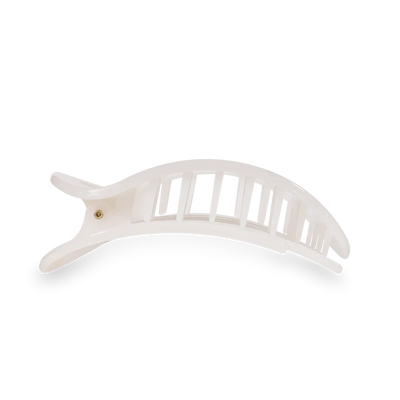 Teleties Flat Round Small Hair Clip - Coconut White