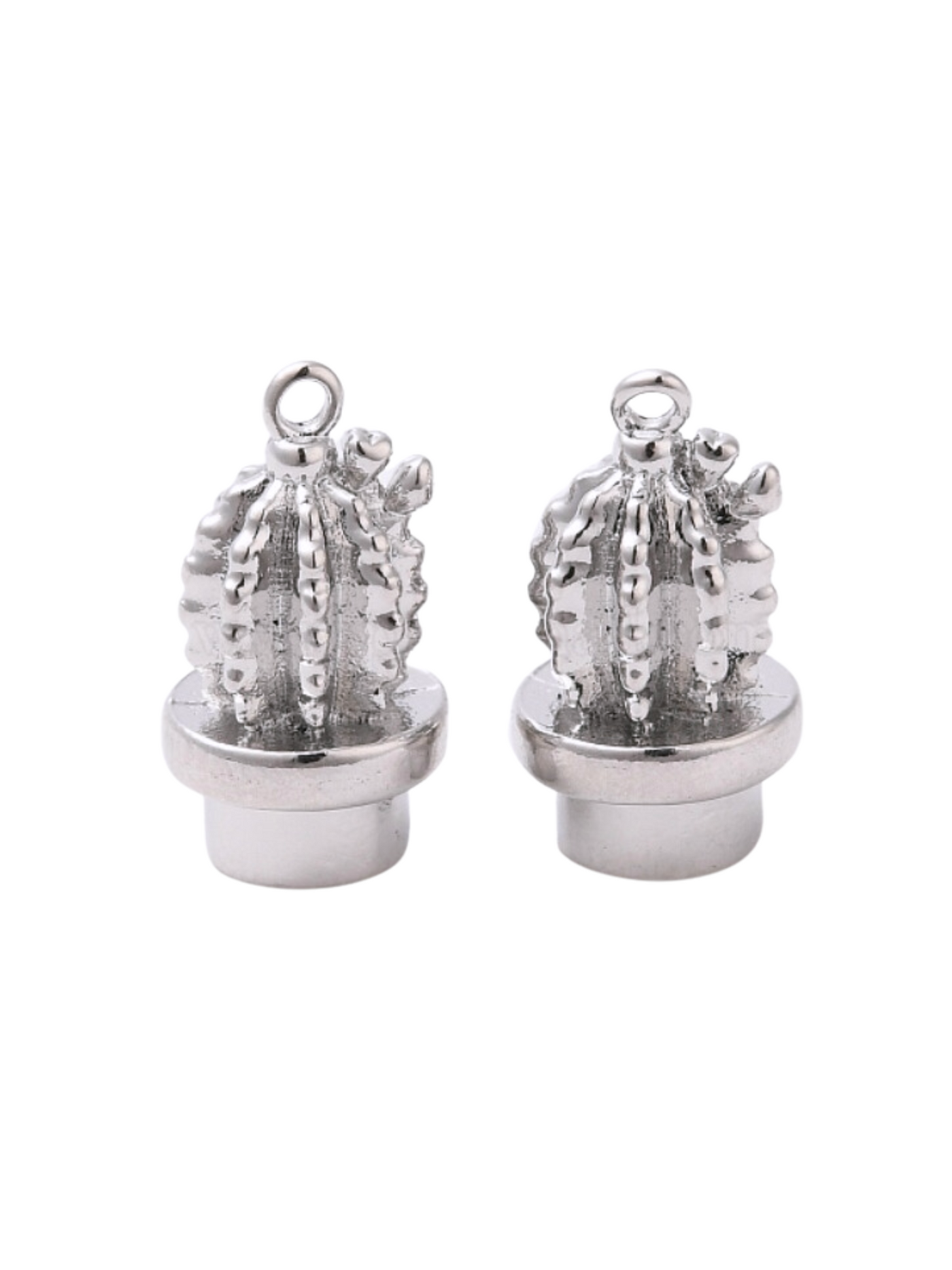 Silver Small Cactus Charm