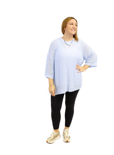 Mud Pie Thatcher Sweater - Light Blue