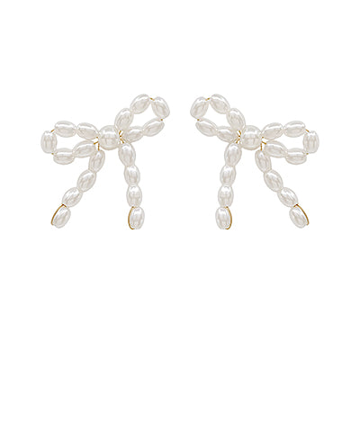 Pearl Bow Earrings