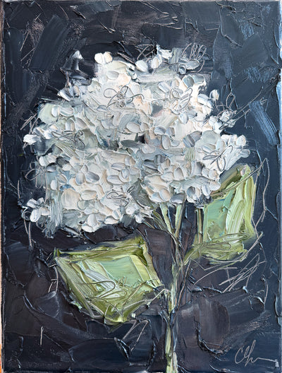 Hydrangea on Blue VIII | 22" h x 18" w | Framed