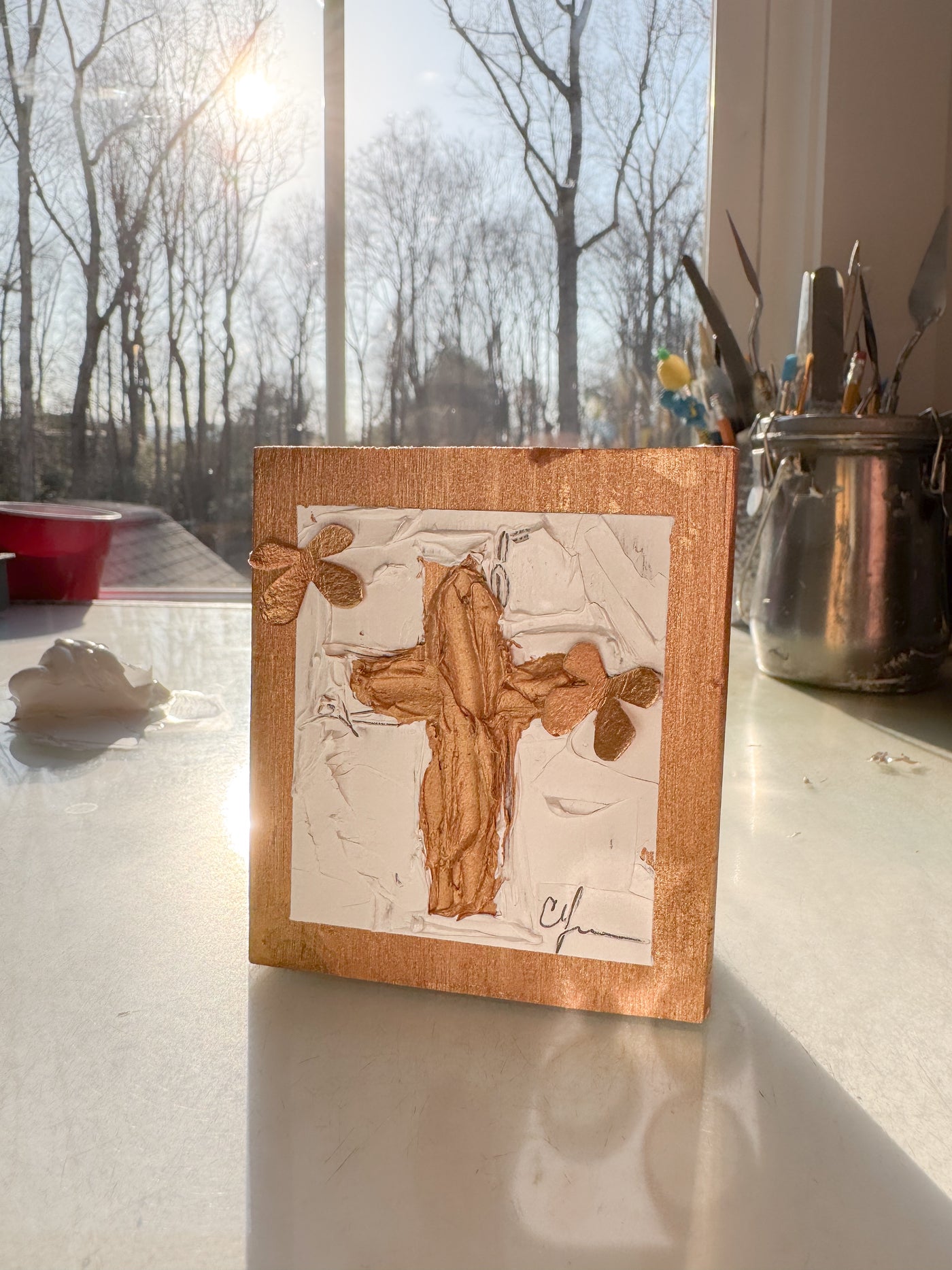 Risen I on Wood Block