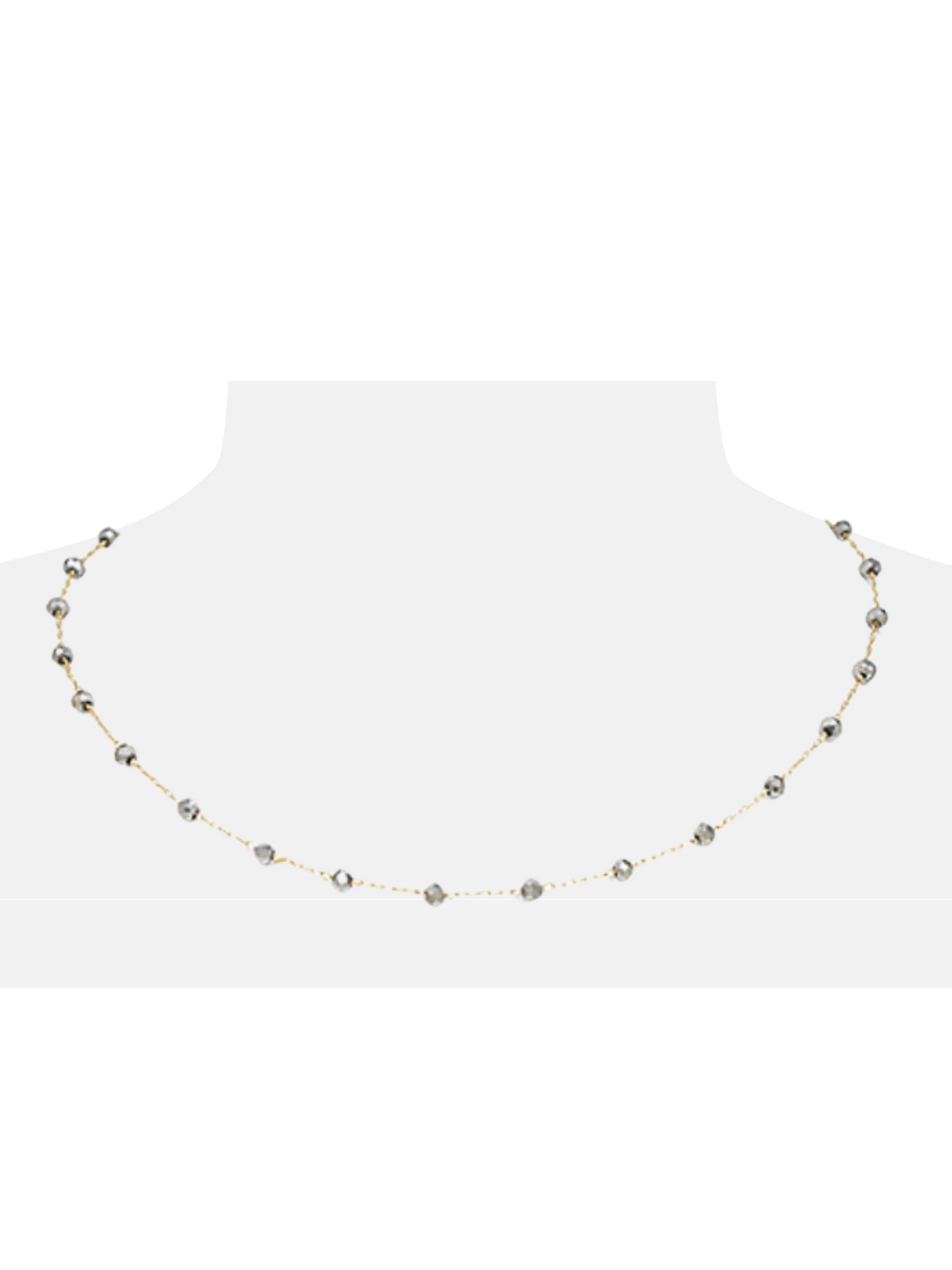 Glass Beaded Station Choker Necklace