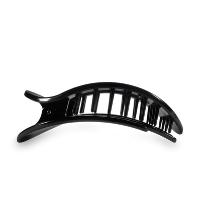 Teleties Flat Round Large Hair Clip - Jet Black