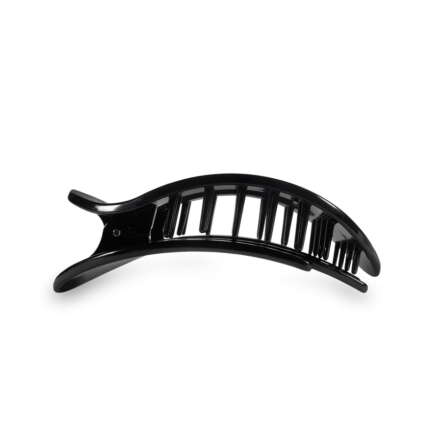 Teleties Flat Round Medium Hair Clip - Jet Black