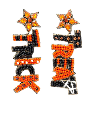 "Trick" & "Treat" Beaded Earrings