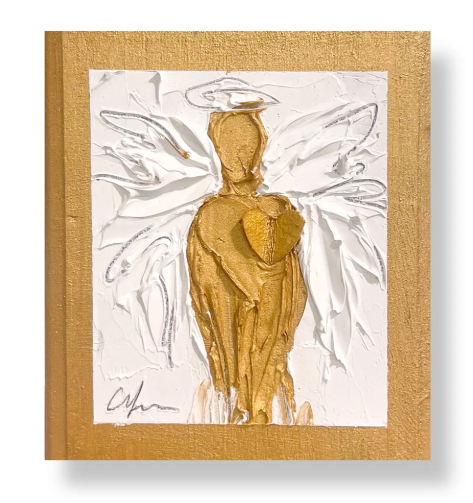 Little Angel II on Wood Block