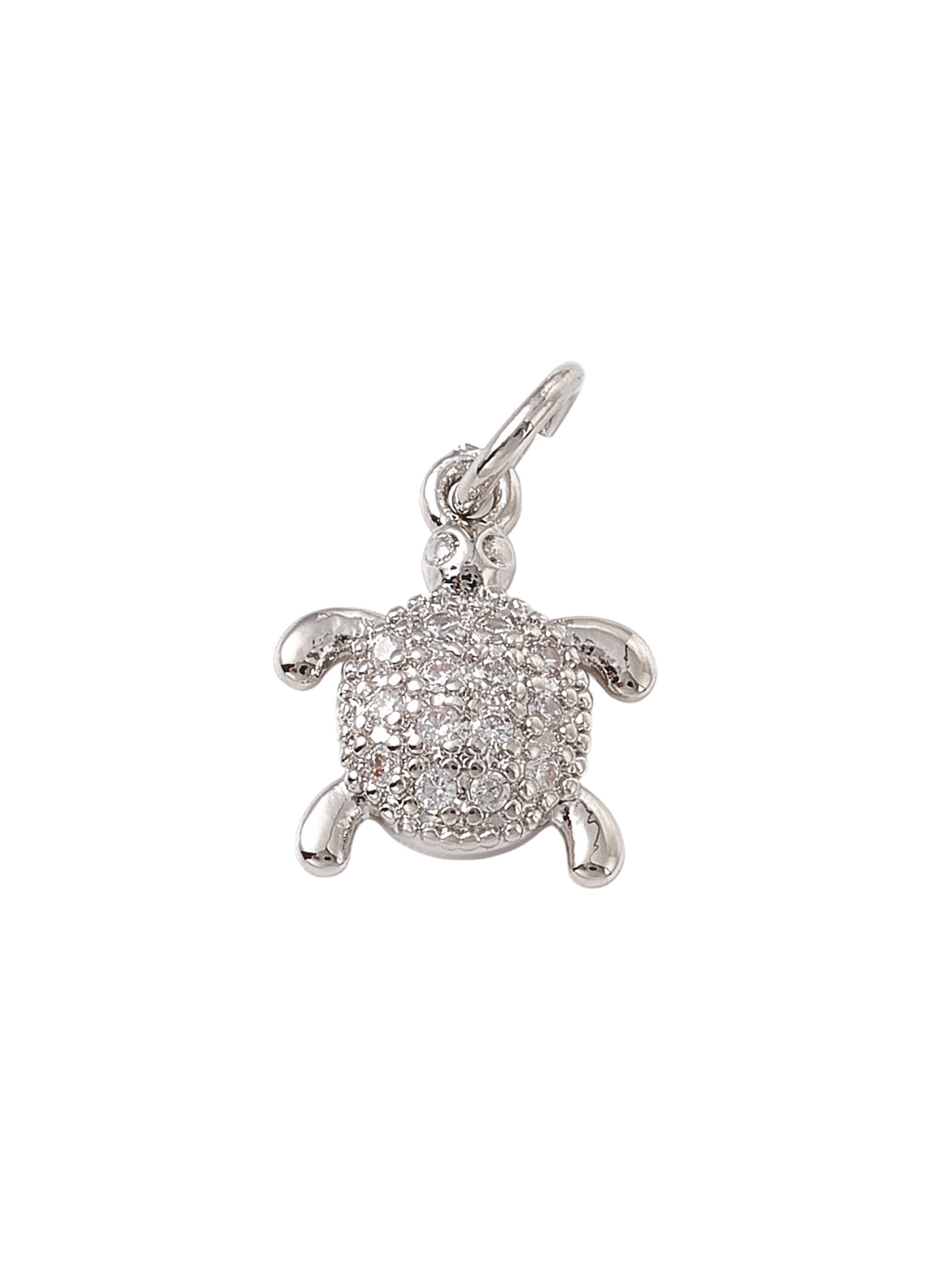 Front of the Silver Crystal Sea Turtle Charm