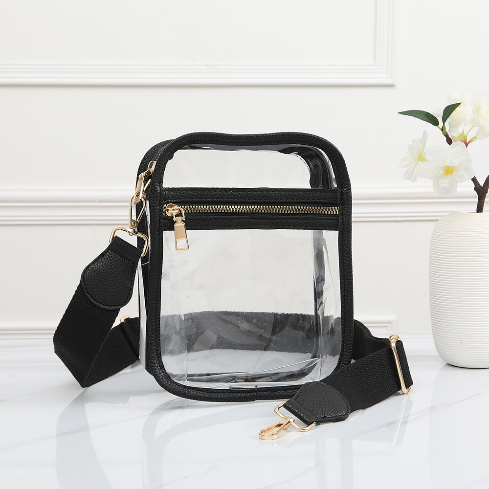 Clear Stadium Crossbody - Black