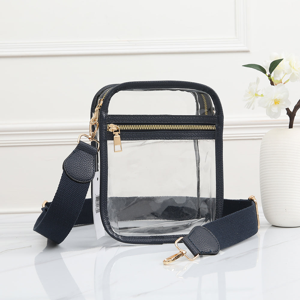 Clear Stadium Crossbody - Navy