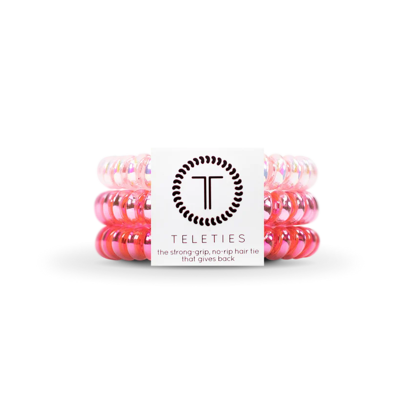 Teleties Small Hair Ties - Think Pink