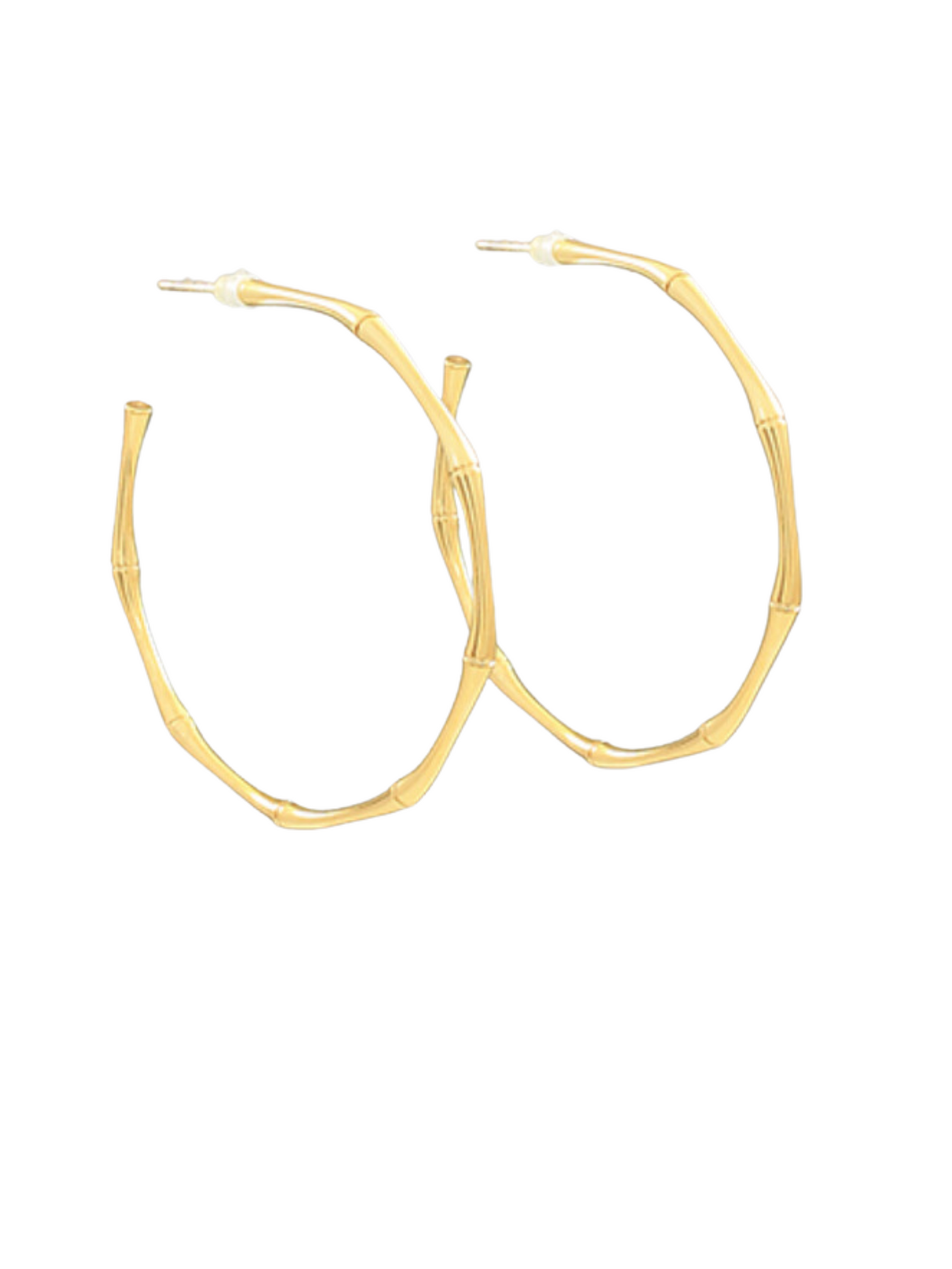 Gold Bamboo Hoops