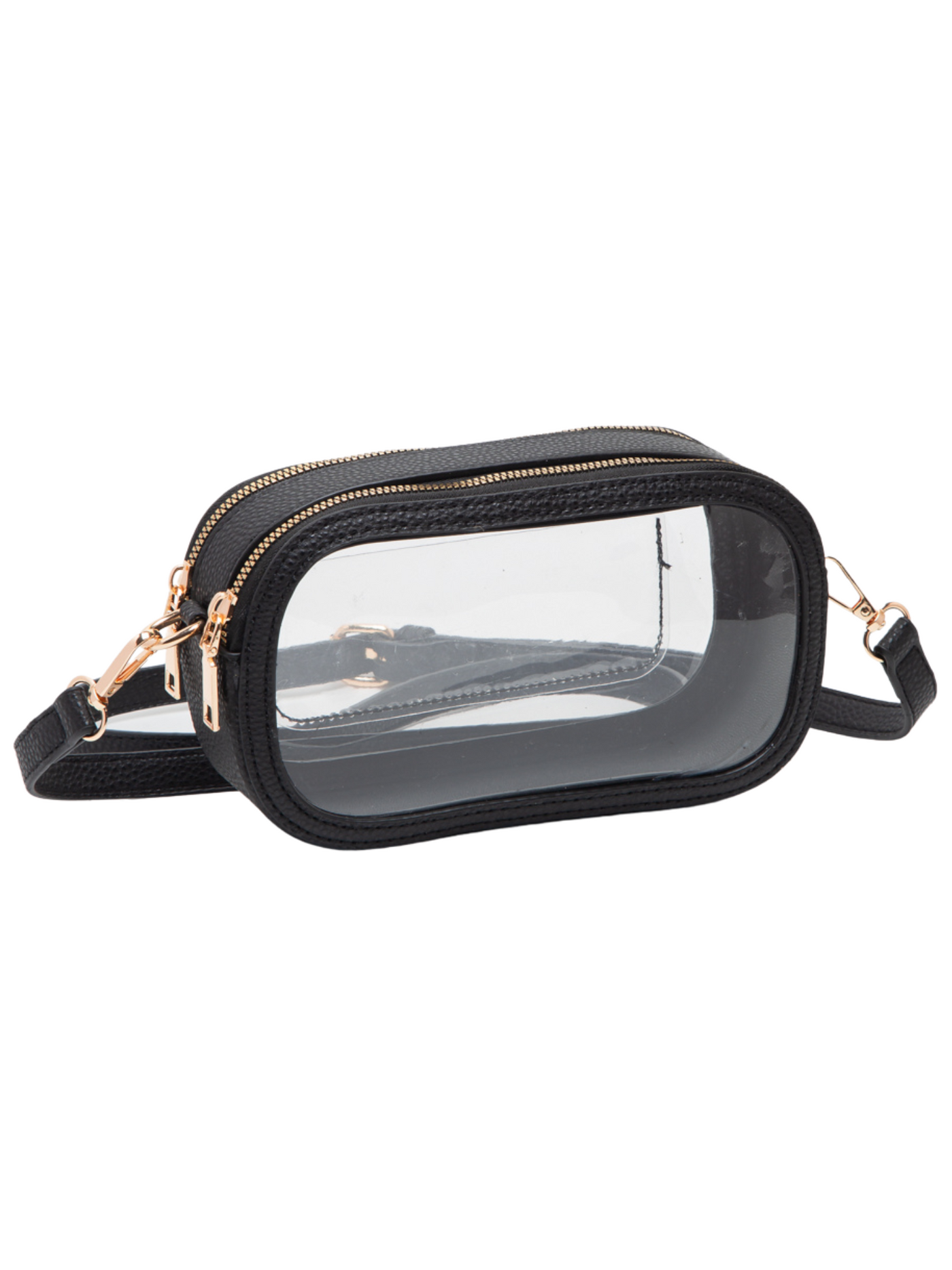 Clear Oval Stadium Bag - Black