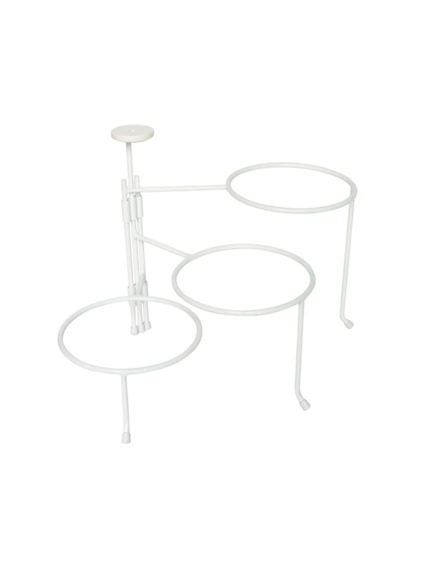 Triple tier round serverware stand.