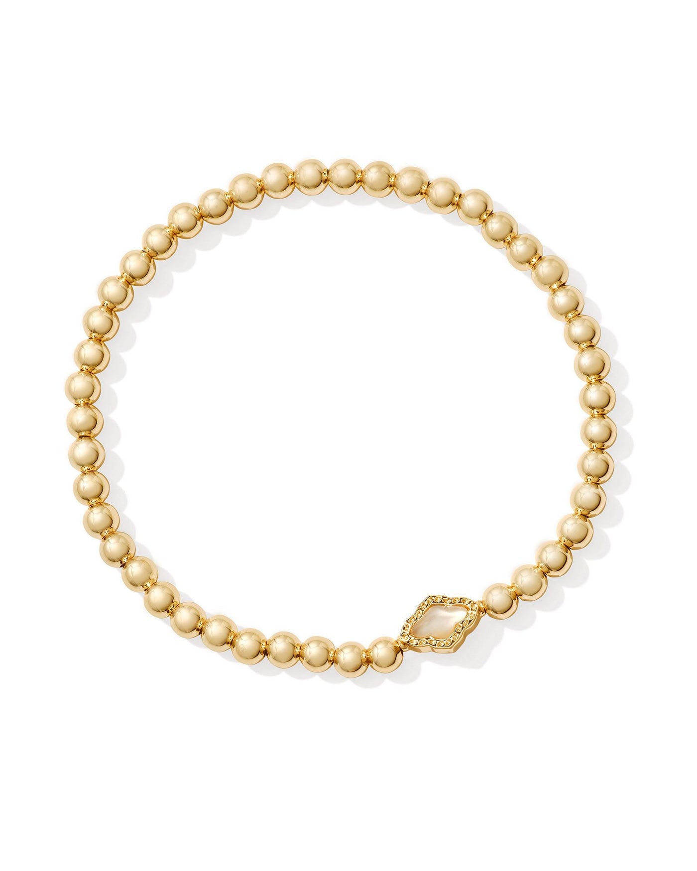 Abbie gold beaded stretch bracelet.