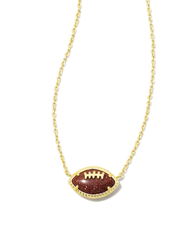 Kendra Scott Football Pendant Necklace closeup.