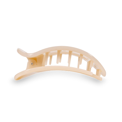 Teleties Flat Round Small Hair Clip - Almond Beige