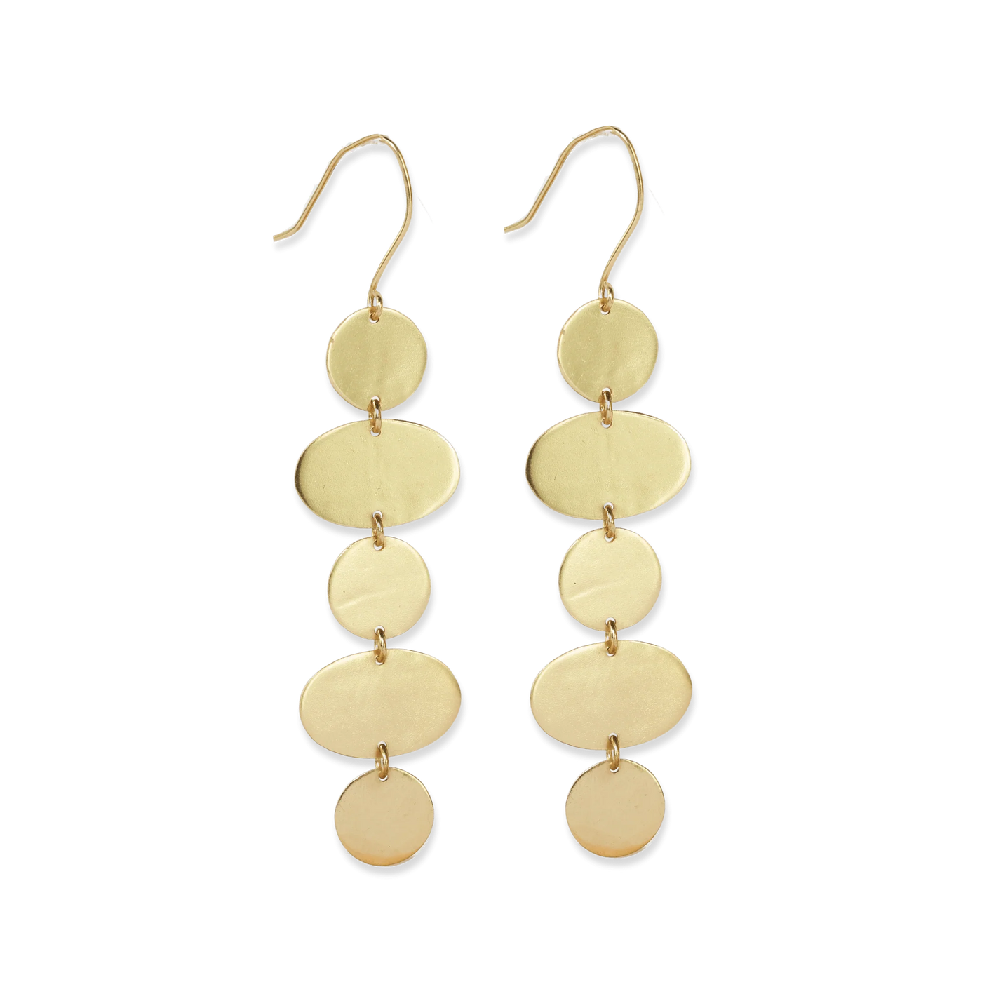 Greta Oval Circle Drop Earrings