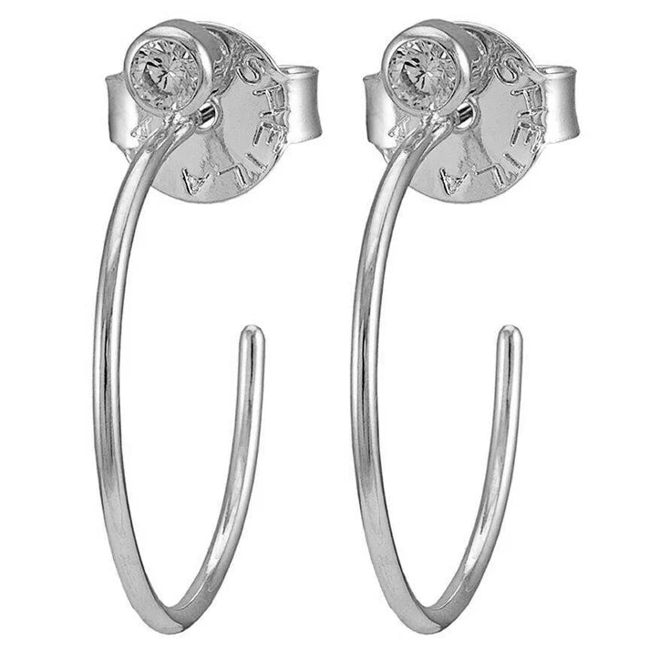 Shelia Fajl Small Sima Hoops Silver .75"