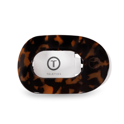 Teleties Flat Round Medium Hair Clip - Tortoise