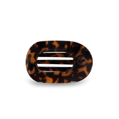 Teleties Flat Round Small Hair Clip - Tortoise