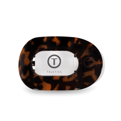 Teleties Flat Round Small Hair Clip - Tortoise