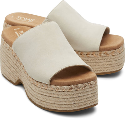 Toms Laila Mule Sandals - Fog Suede