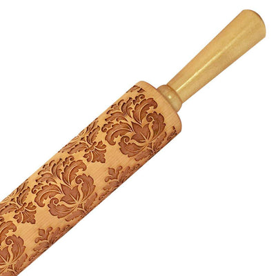 Damask Wooden Embossing Rolling Pin - Fruit of the Vine