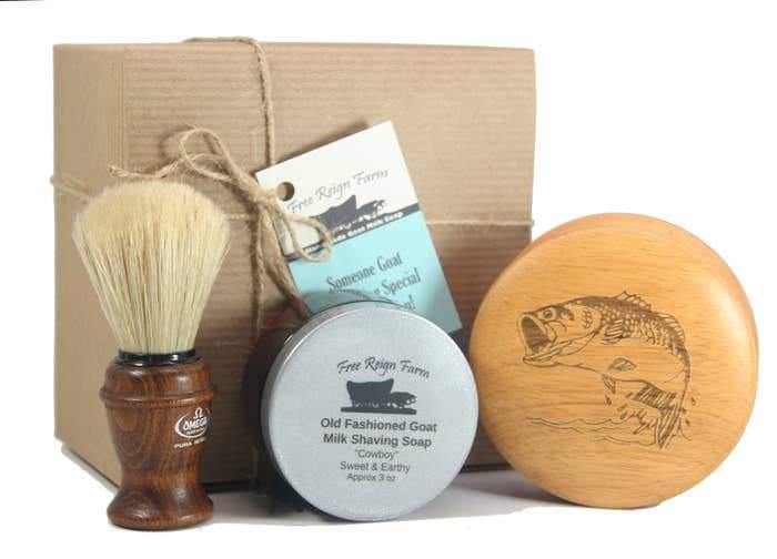 Men's Goat Milk Shaving Soap Gift Set | Fruit of the Vine Boutique 