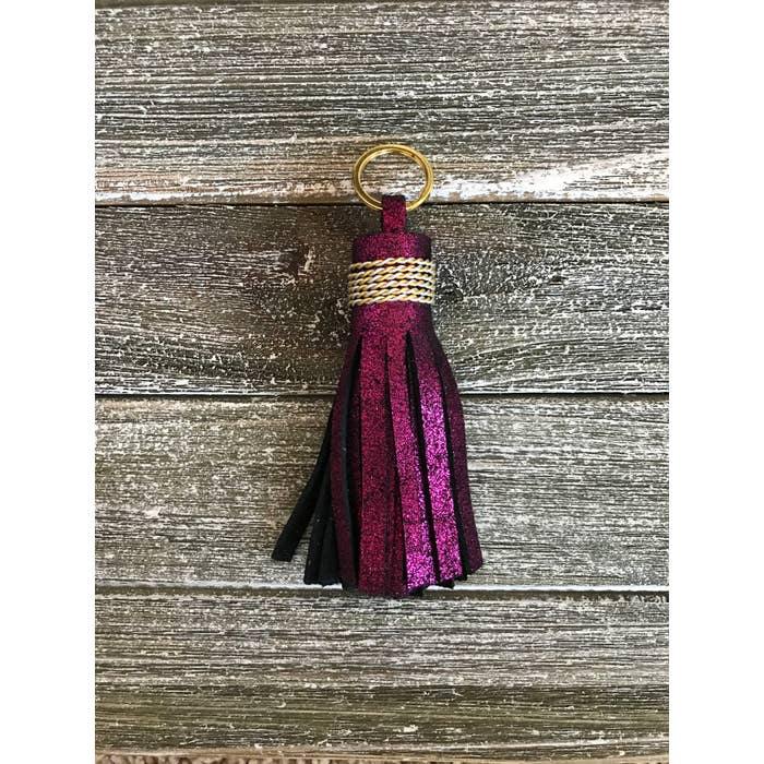 Leather Classic Tassel Keychains | Fruit of the Vine Boutique 