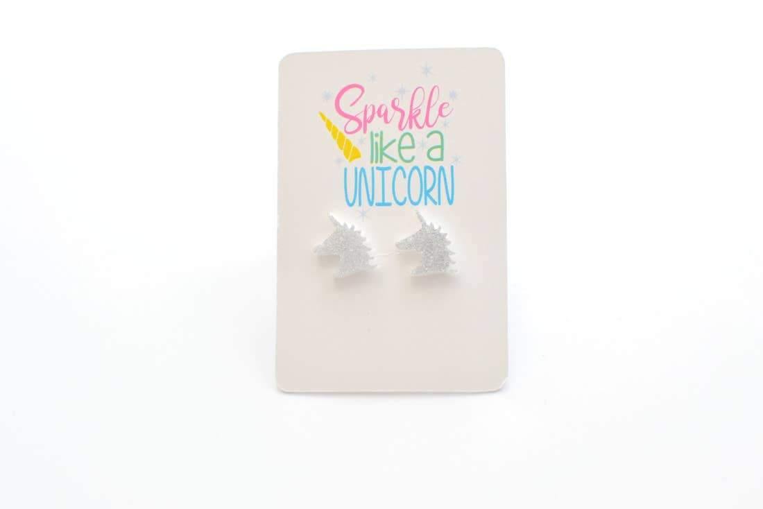 Silver Unicorn Studs | Fruit of the Vine Boutique 