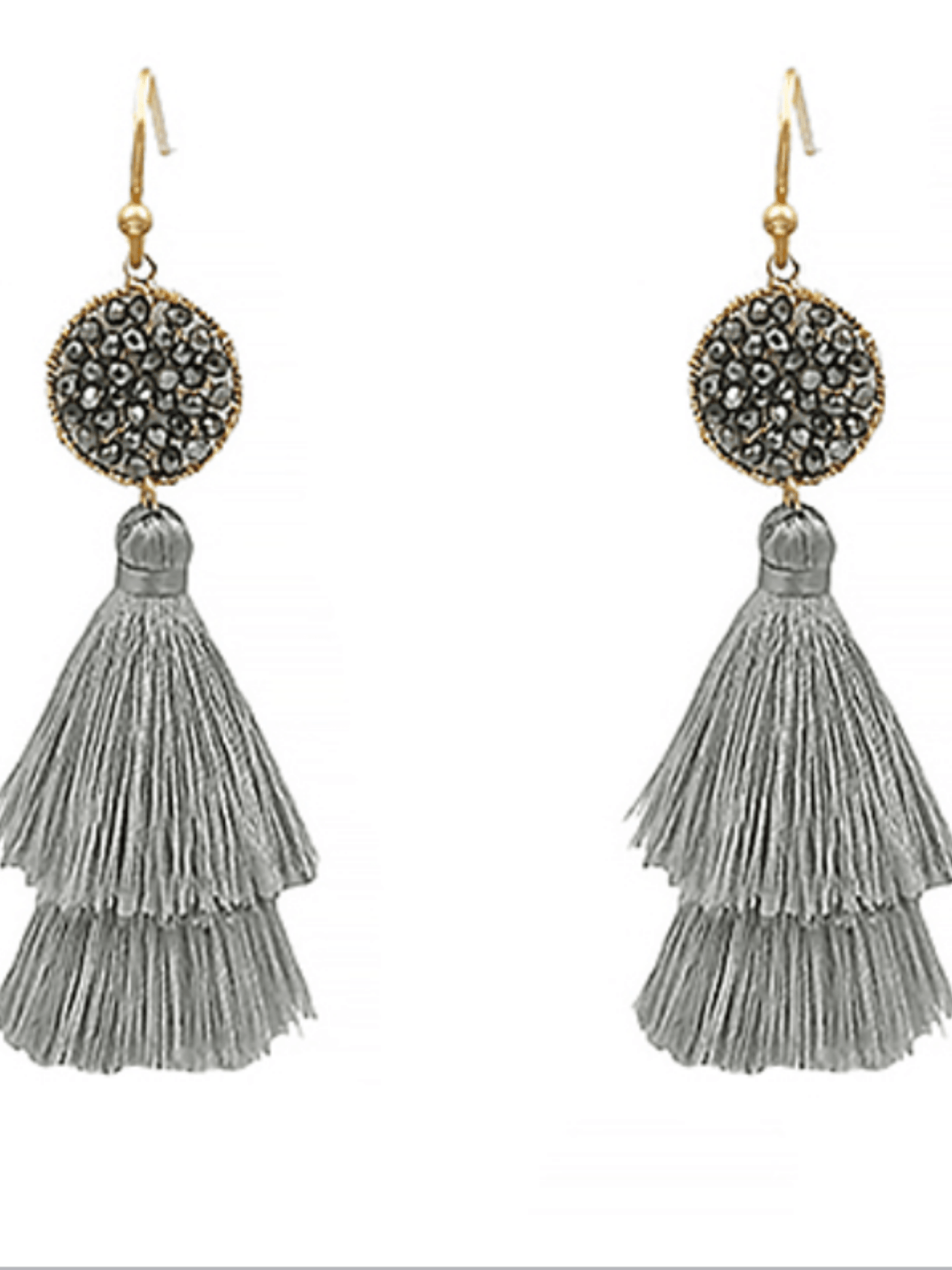 Bead Disc & Tassel Earrings | Fruit of the Vine Boutique 