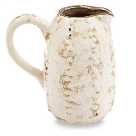 White Decorative Cactus Pitcher Vase - Fruit of the Vine