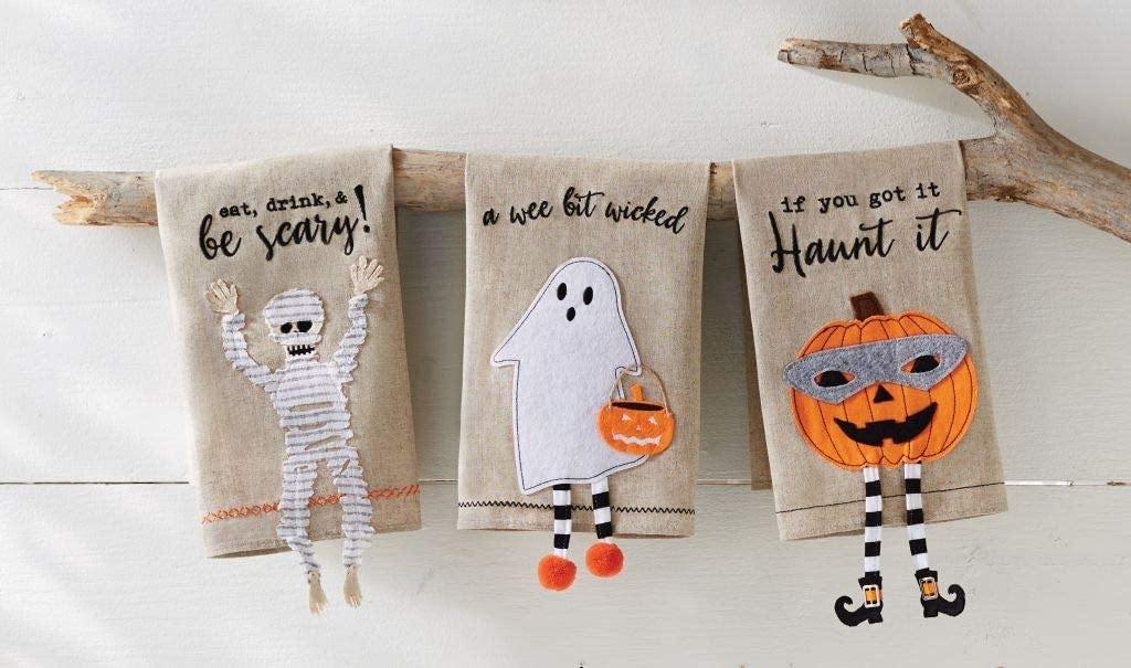 Halloween Dangle Leg Towels from Mud Pie | Fruit of the Vine Boutique 