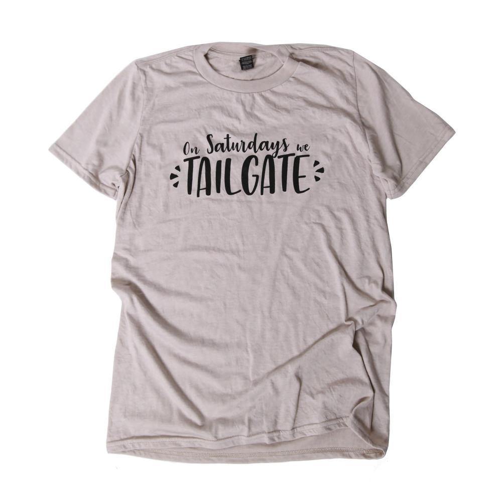 On Saturdays We Tailgate Graphic Tee | Fruit of the Vine Boutique 