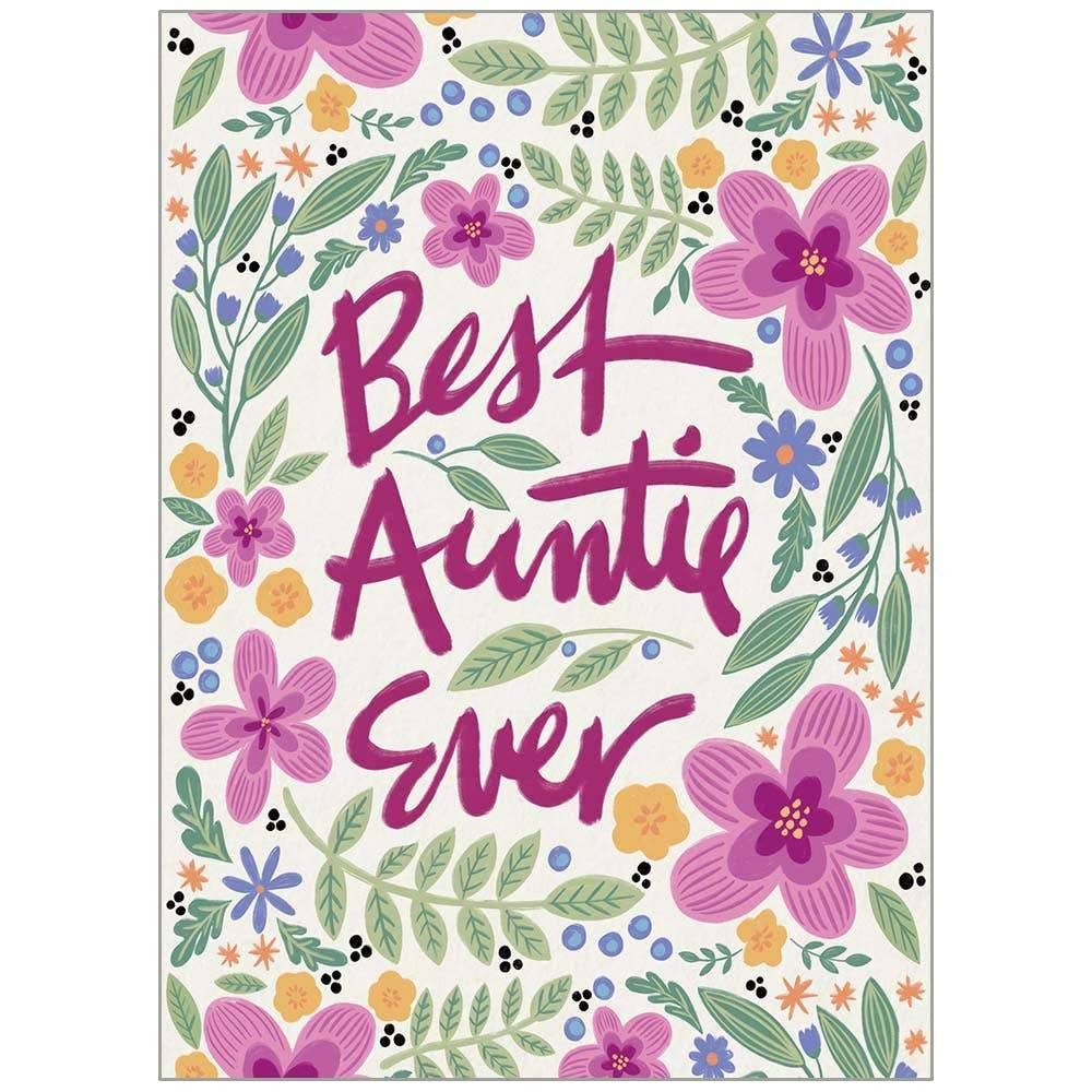 Best Auntie Ever Floral Card | Fruit of the Vine Boutique 