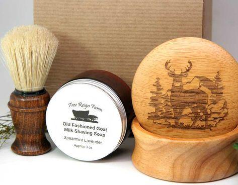 Men's Goat Milk Shaving Soap Gift Set | Fruit of the Vine Boutique 